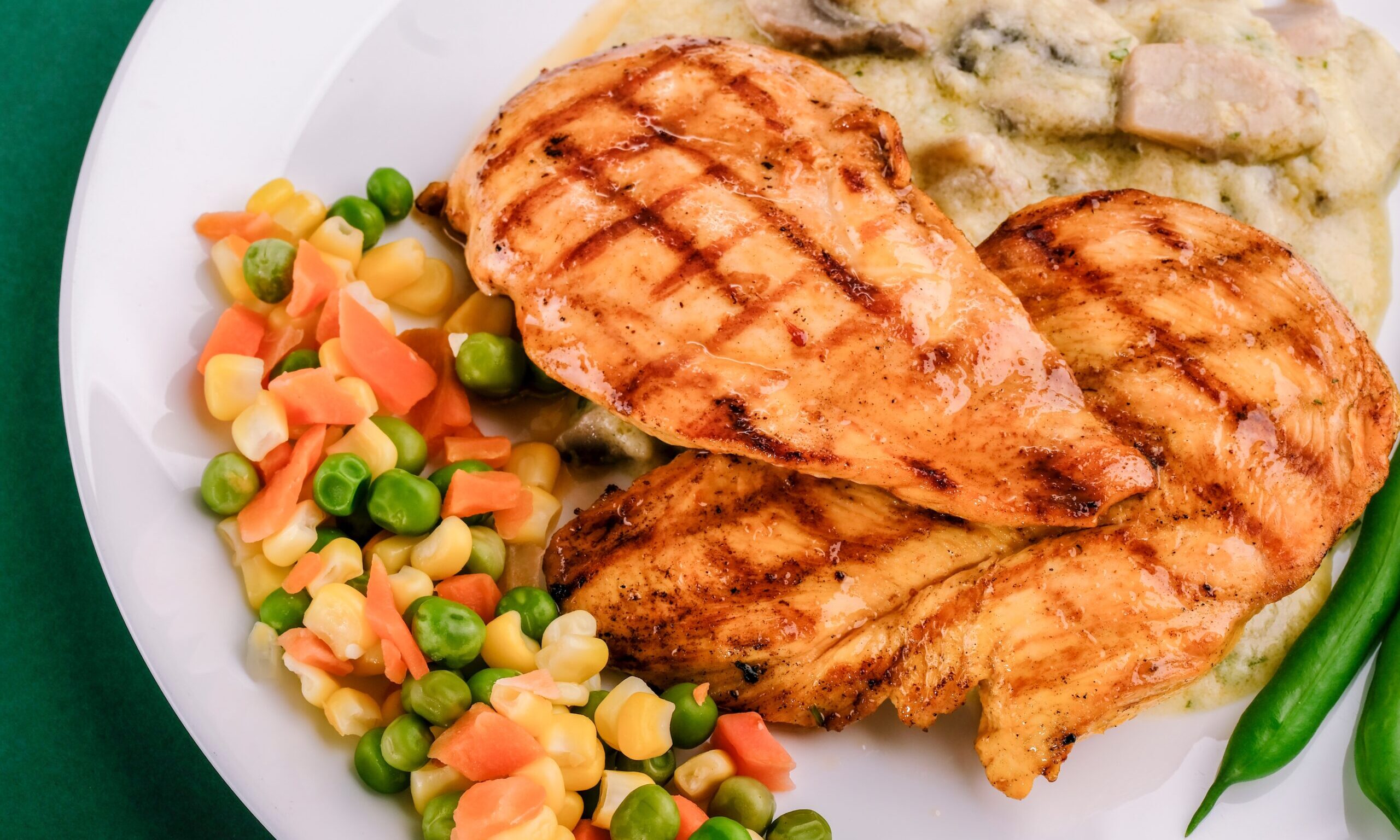 Healthy balanced meal on a plate