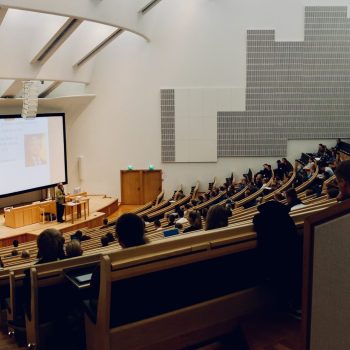 seminar in a lecture theatre
