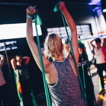 group of people exercising together