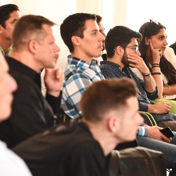 audience listening attentively
